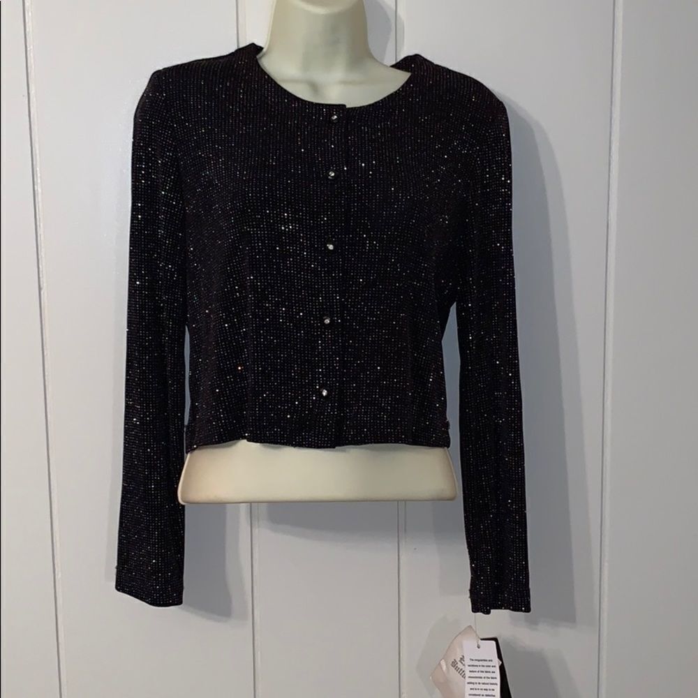 NWT‎ Vtg Ronni Nicole black sparkly jacket
